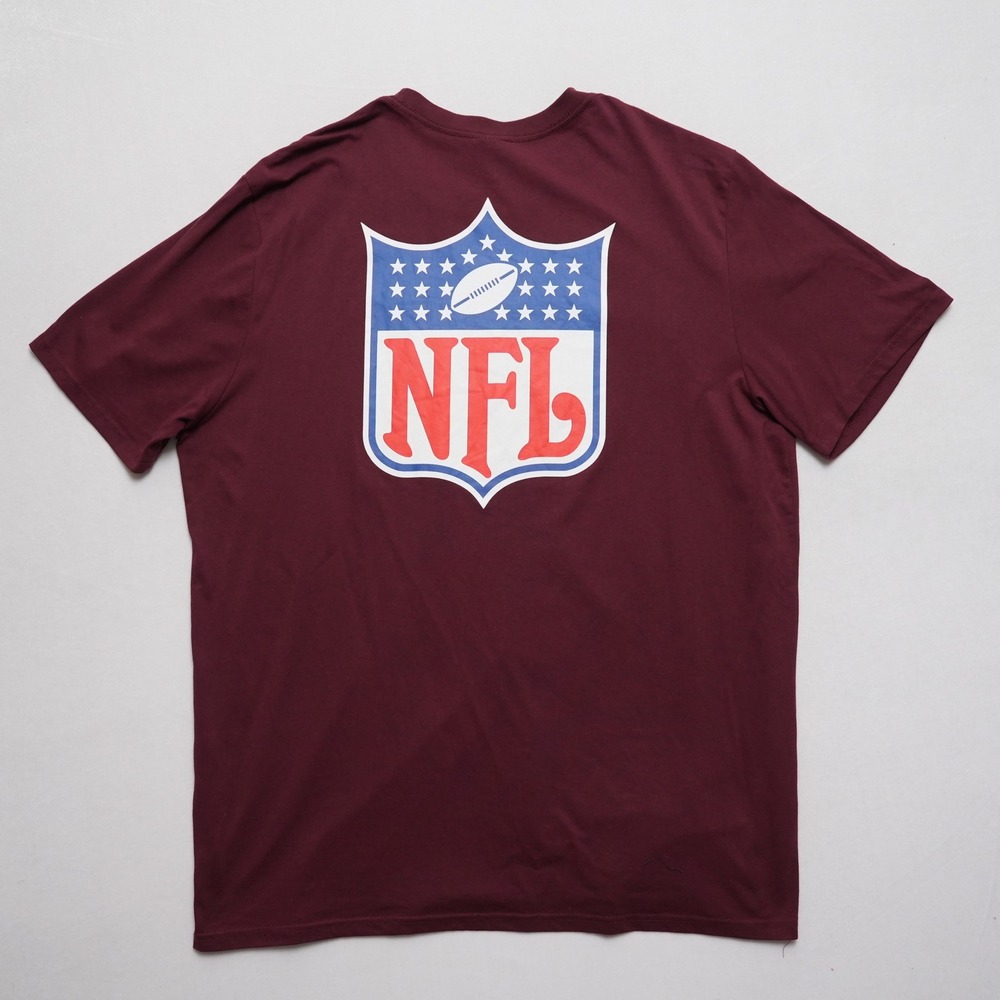 NFL Shield Logo Graphic Tee Mens 2XL Burgundy Football Gameday Shirt Big Tall - Picture 3 of 13